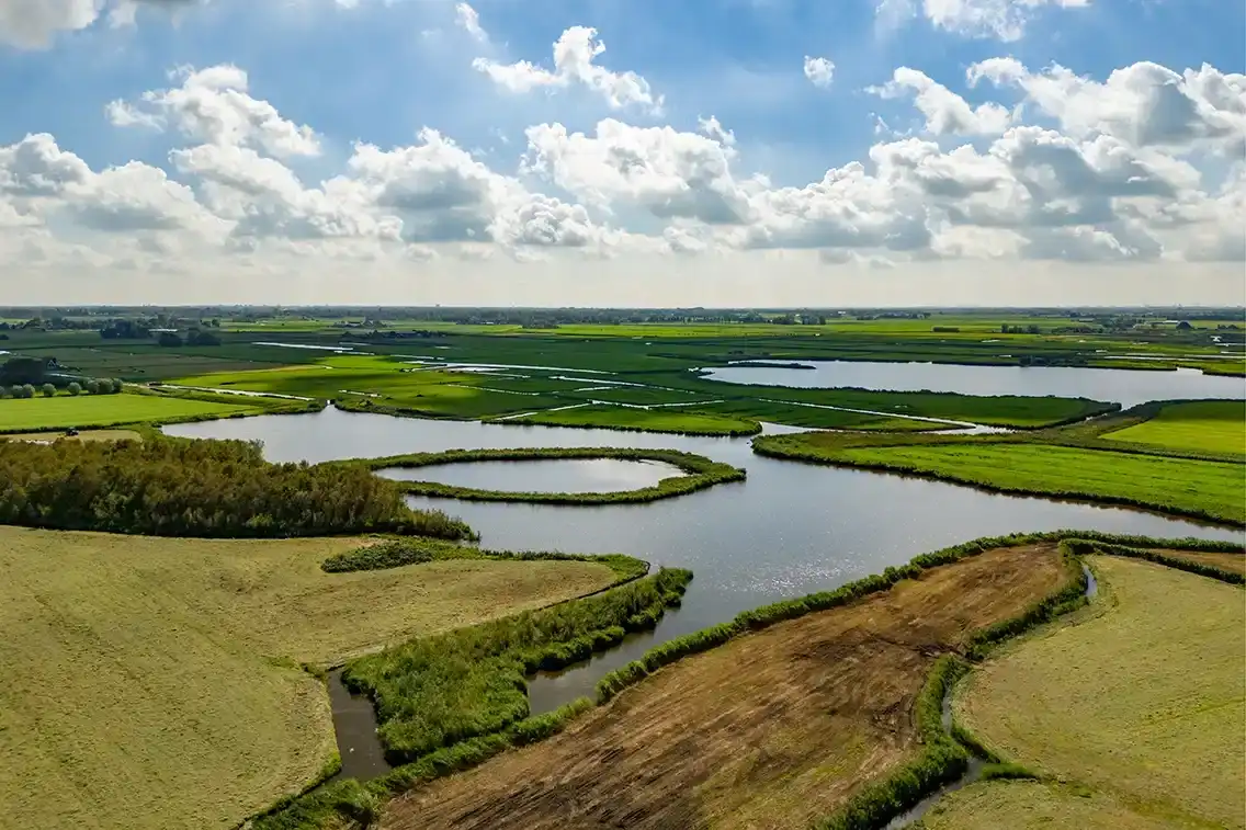 Eilandspolder van boven